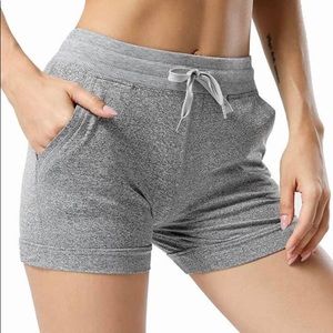 Women Casual Comfy Drawstring Elastic Waist Pocketed Shorts